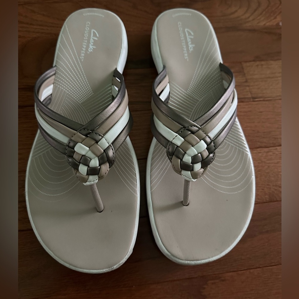 Clarks Cloud Steppers Women's Braided Sandals -  Size 10